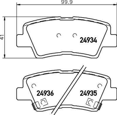 8DB355028791 HELLA PAGID Комплект тормозных колодок, дисковый тормоз