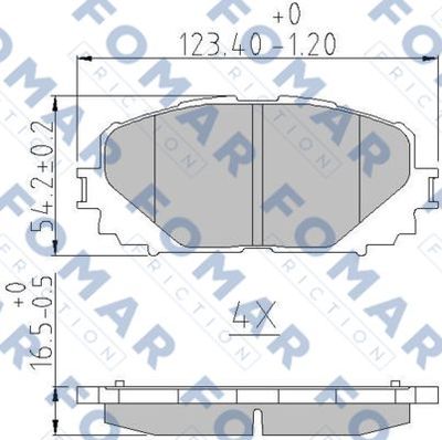 FO235883 FOMAR Friction Комплект тормозных колодок, дисковый тормоз