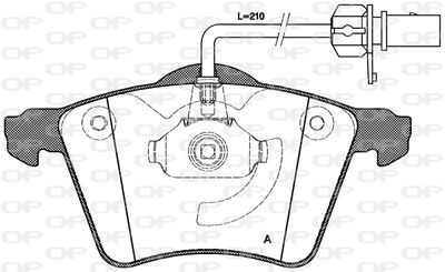 BPA072102 OPEN PARTS Комплект тормозных колодок, дисковый тормоз