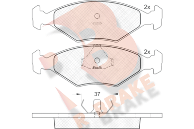 RB0926 R BRAKE Комплект тормозных колодок, дисковый тормоз