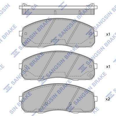 SP1735 Hi-Q Комплект тормозных колодок, дисковый тормоз