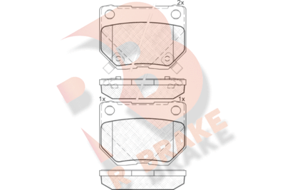 RB1749200 R BRAKE Комплект тормозных колодок, дисковый тормоз