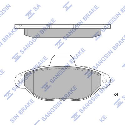 SP1807A Hi-Q Комплект тормозных колодок, дисковый тормоз