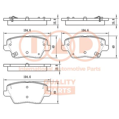 70407104 IAP QUALITY PARTS Комплект тормозных колодок, дисковый тормоз