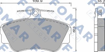 FO464581 FOMAR Friction Комплект тормозных колодок, дисковый тормоз