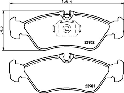 8DB355030781 HELLA PAGID Комплект тормозных колодок, дисковый тормоз