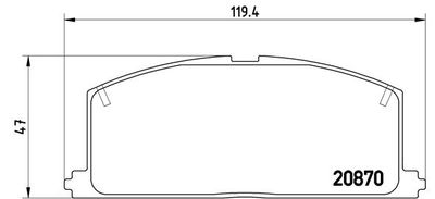 P83011 BREMBO Комплект тормозных колодок, дисковый тормоз