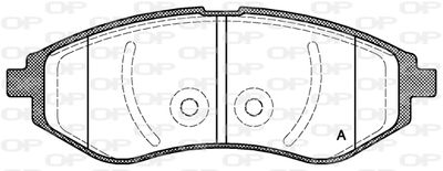 BPA098600 OPEN PARTS Комплект тормозных колодок, дисковый тормоз