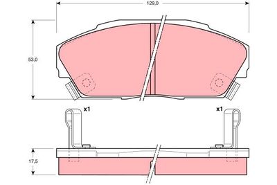 GDB3034 TRW Комплект тормозных колодок, дисковый тормоз