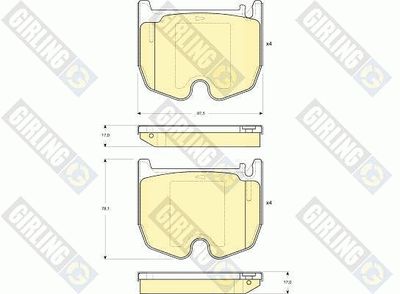 6115419 GIRLING Комплект тормозных колодок, дисковый тормоз