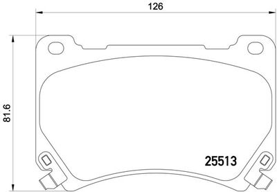 P30052 BREMBO Комплект тормозных колодок, дисковый тормоз