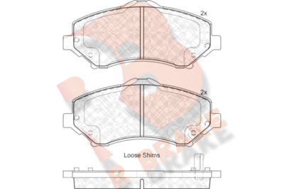 RB1908 R BRAKE Комплект тормозных колодок, дисковый тормоз