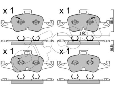 82211271 CIFAM Комплект тормозных колодок, дисковый тормоз