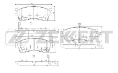 BS1904 ZEKKERT Комплект тормозных колодок, дисковый тормоз