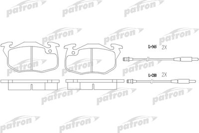 PBP730 PATRON Комплект тормозных колодок, дисковый тормоз