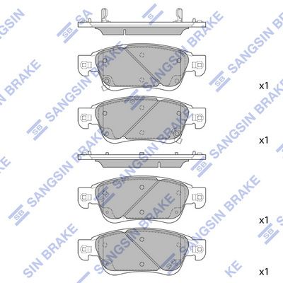 SP1478 Hi-Q Комплект тормозных колодок, дисковый тормоз