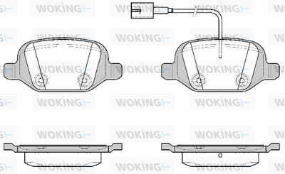 P627322 WOKING Комплект тормозных колодок, дисковый тормоз