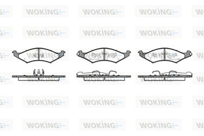P427300 WOKING Комплект тормозных колодок, дисковый тормоз