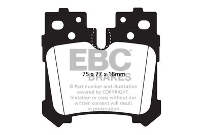 DP41812R EBC Brakes Комплект тормозных колодок, дисковый тормоз