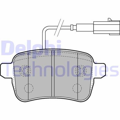 LP2222 DELPHI Комплект тормозных колодок, дисковый тормоз