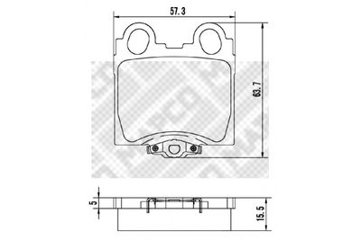 6873 MAPCO Комплект тормозных колодок, дисковый тормоз