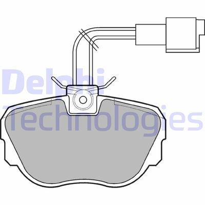 LP647 DELPHI Комплект тормозных колодок, дисковый тормоз
