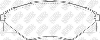 PN1802 NiBK Комплект тормозных колодок, дисковый тормоз