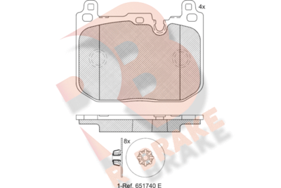 RB2247 R BRAKE Комплект тормозных колодок, дисковый тормоз