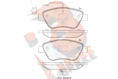 RB1444203 R BRAKE Комплект тормозных колодок, дисковый тормоз