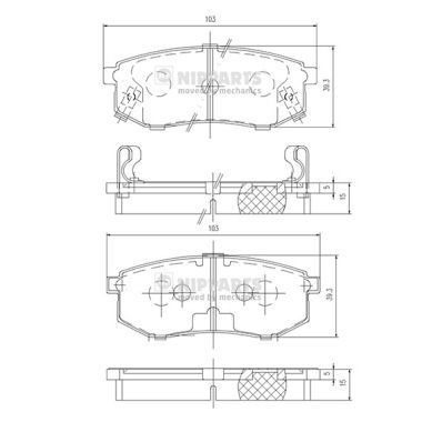 J3610302 NIPPARTS Комплект тормозных колодок, дисковый тормоз