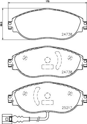 P85144 BREMBO Комплект тормозных колодок, дисковый тормоз