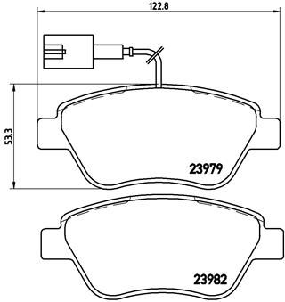 P23140 BREMBO Комплект тормозных колодок, дисковый тормоз