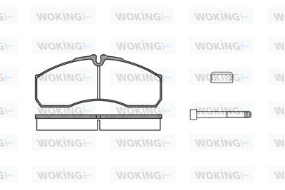 P751386 WOKING Комплект тормозных колодок, дисковый тормоз
