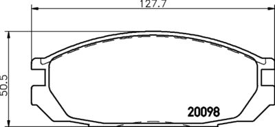 8DB355026751 HELLA Комплект тормозных колодок, дисковый тормоз