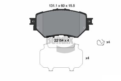 BPD2309 BENDIX Braking Комплект тормозных колодок, дисковый тормоз