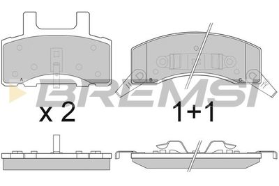 BP2885 BREMSI Комплект тормозных колодок, дисковый тормоз