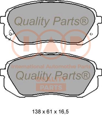 70421068 IAP QUALITY PARTS Комплект тормозных колодок, дисковый тормоз