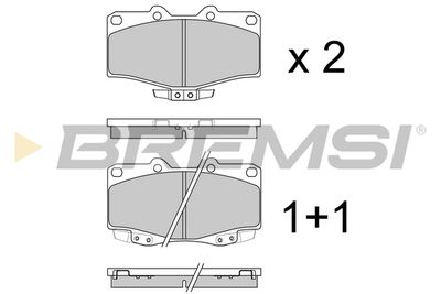 BP2463 BREMSI Комплект тормозных колодок, дисковый тормоз