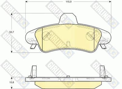 6115803 GIRLING Комплект тормозных колодок, дисковый тормоз