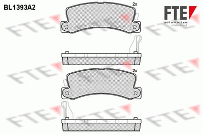 BL1393A2 FTE Комплект тормозных колодок, дисковый тормоз