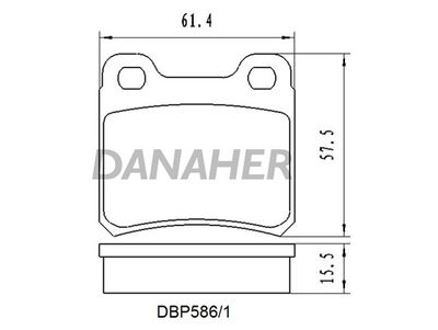 DBP5861 DANAHER Комплект тормозных колодок, дисковый тормоз