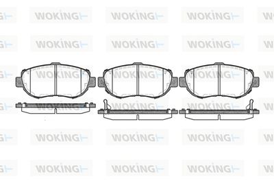 P556302 WOKING Комплект тормозных колодок, дисковый тормоз