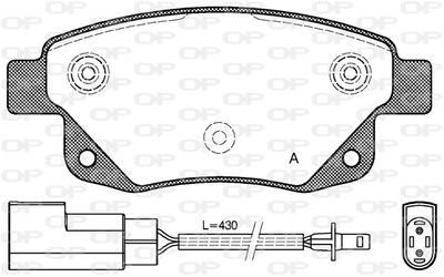 BPA125202 OPEN PARTS Комплект тормозных колодок, дисковый тормоз