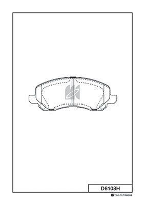 D6108H MK Kashiyama Комплект тормозных колодок, дисковый тормоз