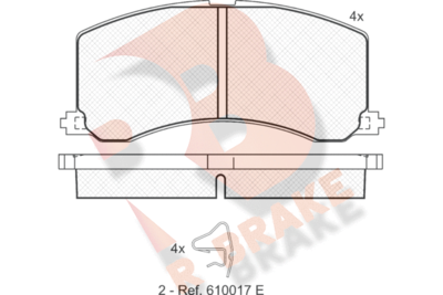 RB1116 R BRAKE Комплект тормозных колодок, дисковый тормоз