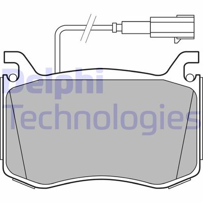 LP3380 DELPHI Комплект тормозных колодок, дисковый тормоз