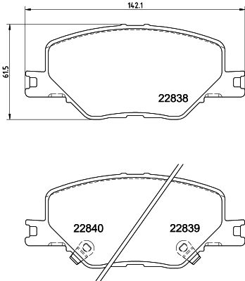 8DB355039061 HELLA PAGID Комплект тормозных колодок, дисковый тормоз