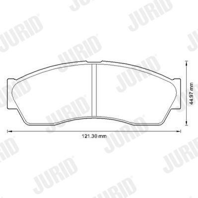 573341J JURID Комплект тормозных колодок, дисковый тормоз