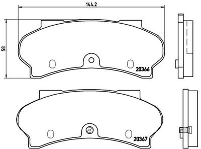 P61011 BREMBO Комплект тормозных колодок, дисковый тормоз