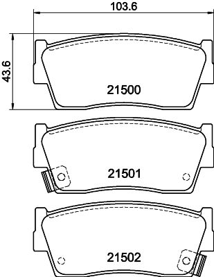 8DB355027021 HELLA PAGID Комплект тормозных колодок, дисковый тормоз